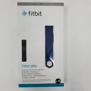 Fitbit Alta Bands Classic Accessory Band Navy Blue Sz L